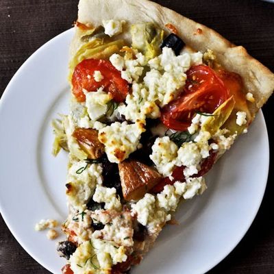 Греческая пицца с сыром Фета