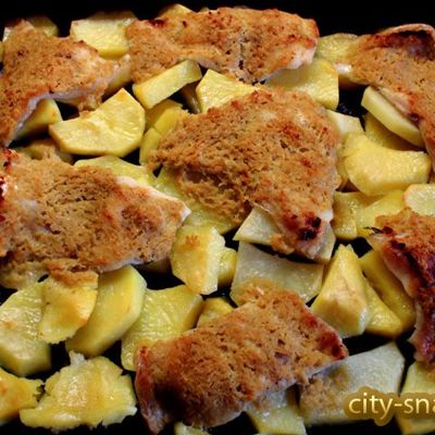 Пангасиус в духовке с картофелем