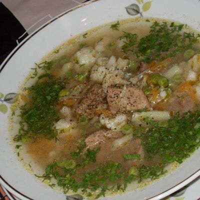 Суп с овощами и мясом