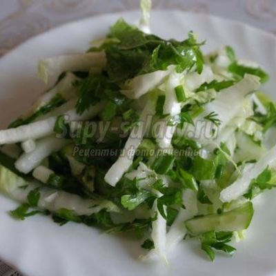 Зеленый салат для похудения.