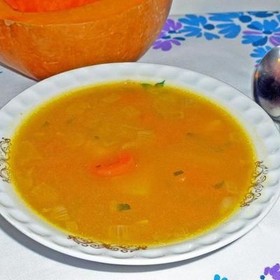 Тыквенный суп с горохом