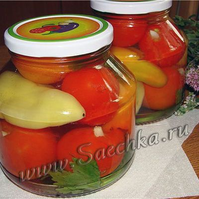 Консервированные перец и помидоры