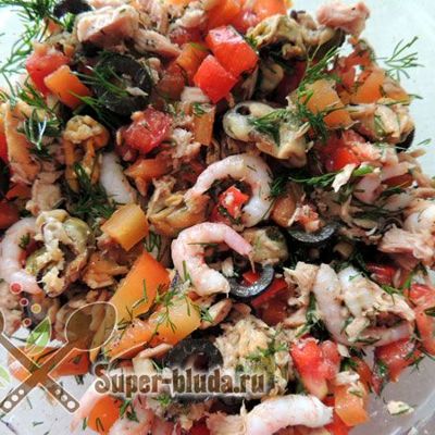 Салат из морепродуктов рецепты с фото