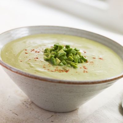 Суп-пюре с ветчиной и зеленым горошком