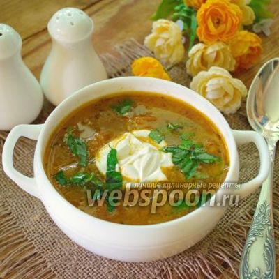 Чехословацкий суп с жареной капустой