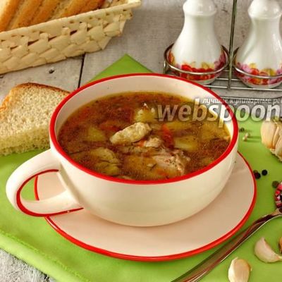Суп гречневый с клёцками