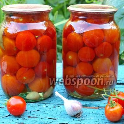 Консервированные помидоры черри с петрушкой