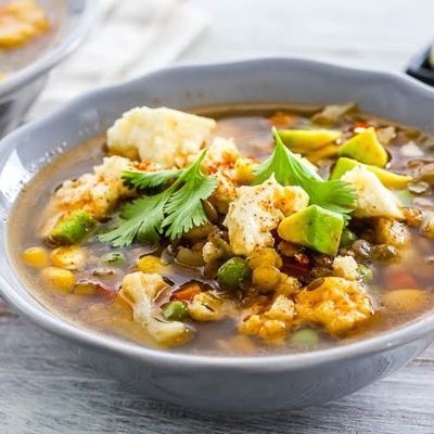 Суп из чечевицы с овощами и сыром