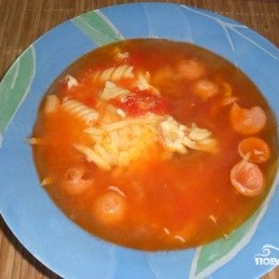 Итальянский суп с сосиской