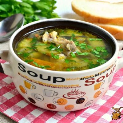 Куриный суп с баклажанами