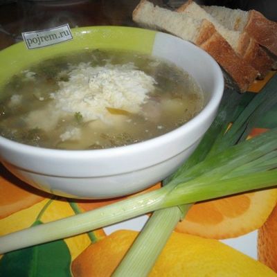 Щавелевый суп на говяжем бульоне