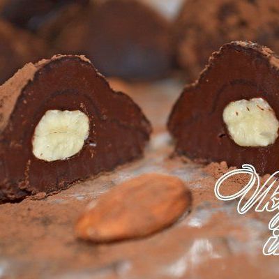 Домашние шоколадные конфеты с орехами