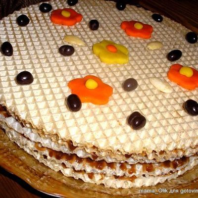 Вафельно-медовый торт с грецкими орехами Фантазия
