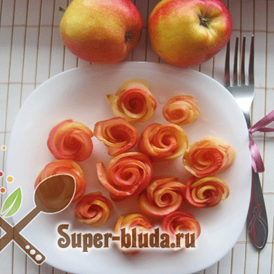 Десерт из яблок - яблочные розы рецепт с фото