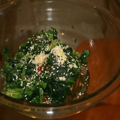 Щигымчи намуль салат из шпината по-корейски