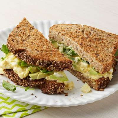 Сэндвич с кресс-салатом и яичным спредом