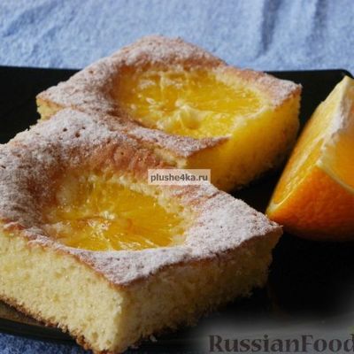 Открытый пирог с апельсинами