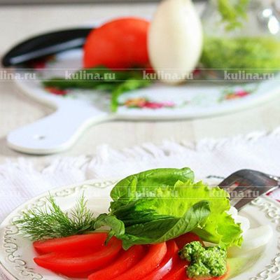 Салат с дайконом и помидорами