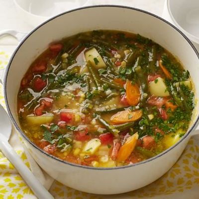 Вегетарианский суп со стручковой фасолью