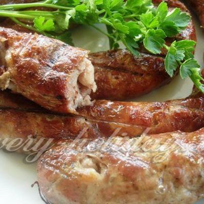 Домашняя колбаса из свинины для пикника