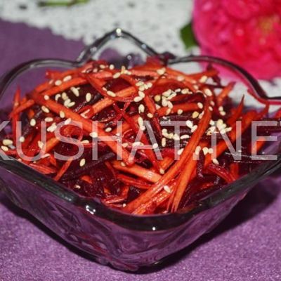 Корейский салат из свеклы и моркови