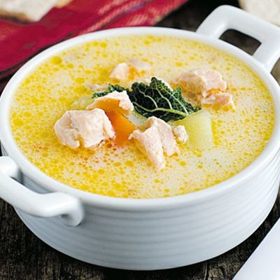 Счастье есть: сырный суп с семгой