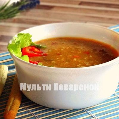 Суп из чечевицы с булгуpом