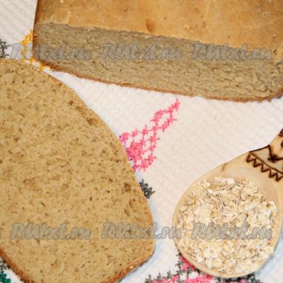 Хлеб из овсяной муки в хлебопечке