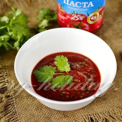 Соус для шашлыка с кинзой и томатной пастой