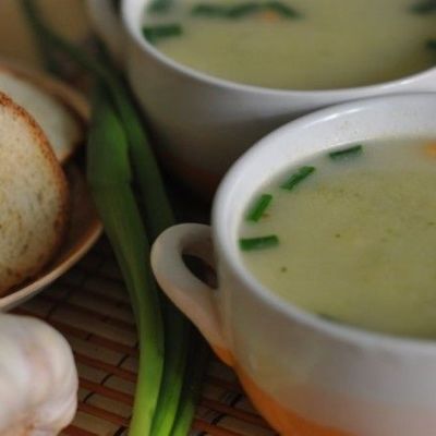 Овощной суп-пюре с плавленым сыром
