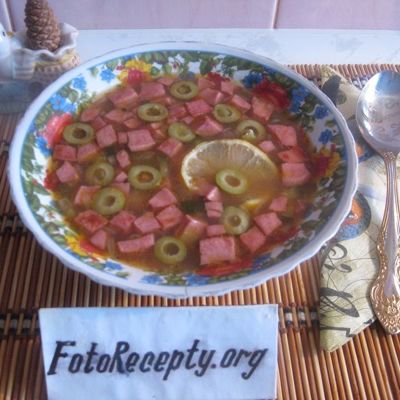 Суп Солянка с Колбасой по классическому рецепту