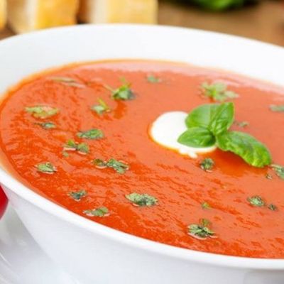 Крем-суп из запечённых помидоров