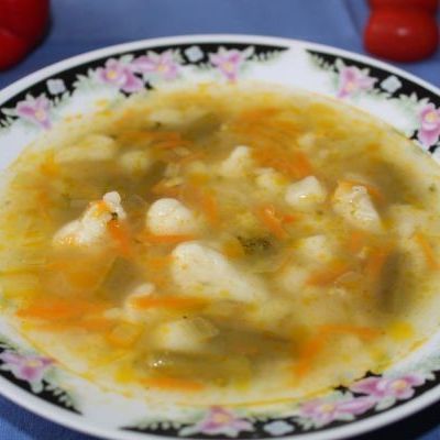 Вегетарианский суп с овощами и геркулесом