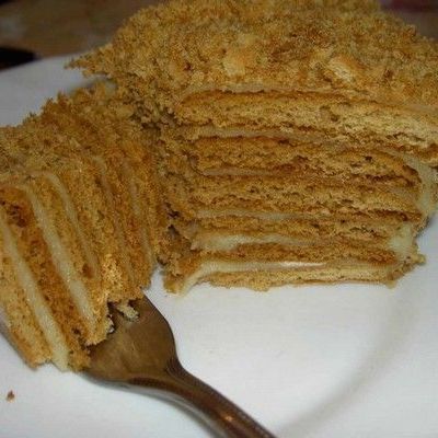 Домашний торт Каприз со сгущенкой