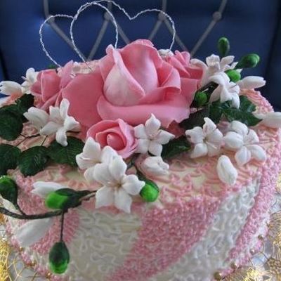Торт Цветы из мастики