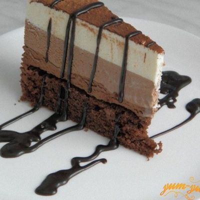 Шоколадный торт Три шоколада