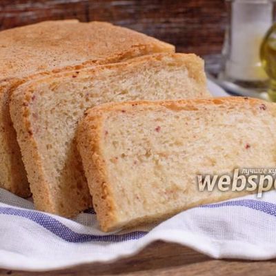 Белый хлеб с ветчиной в хлебопечке