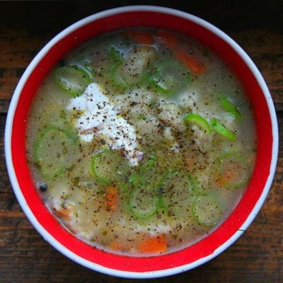Суп с капустой и клецками