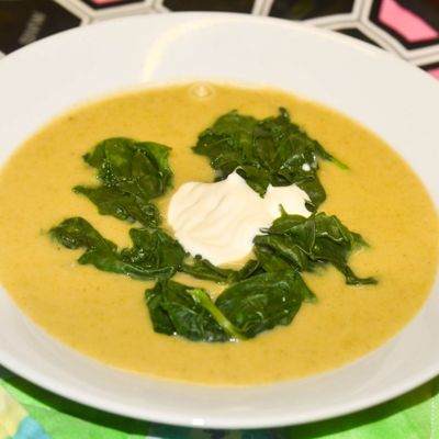 Овощной крем-суп с кавбузом