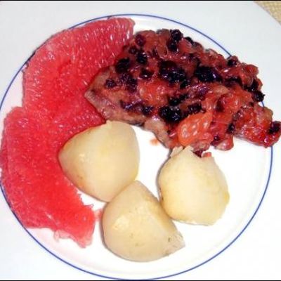Стейк из свинины в рубиновом соусе