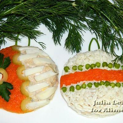 Праздничный салат Ёлочные шары