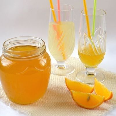 Оранжевый сироп с апельсином, медом и имбирем