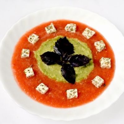 Смузи-суп из овощей с брынзой