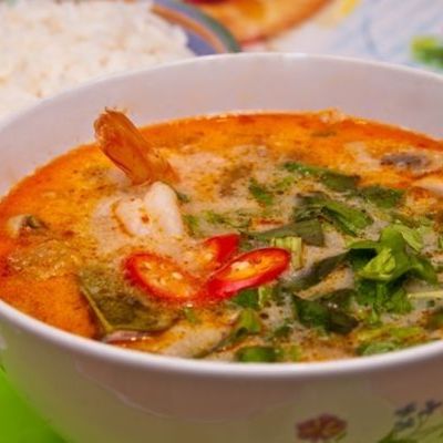 Знаменитый тайский суп с креветками Том Ям