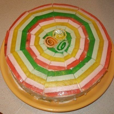 Торт с мармеладом Радуга