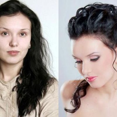 Свадебный макияж фото до и после