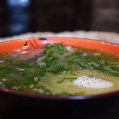 Суп по-грузински с кинзой