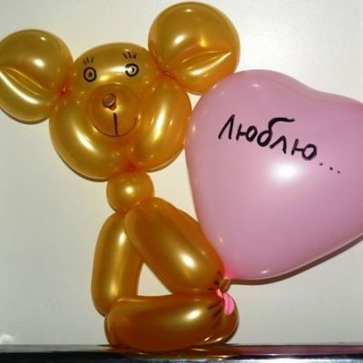 Мишка из шарика для моделирования