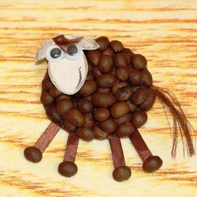 Кофейный магнит Овечка