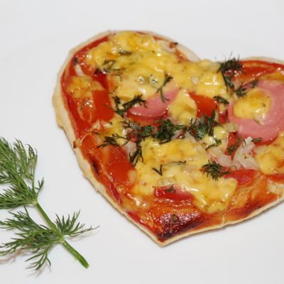 Мини пицца ко Дню святого Валентина